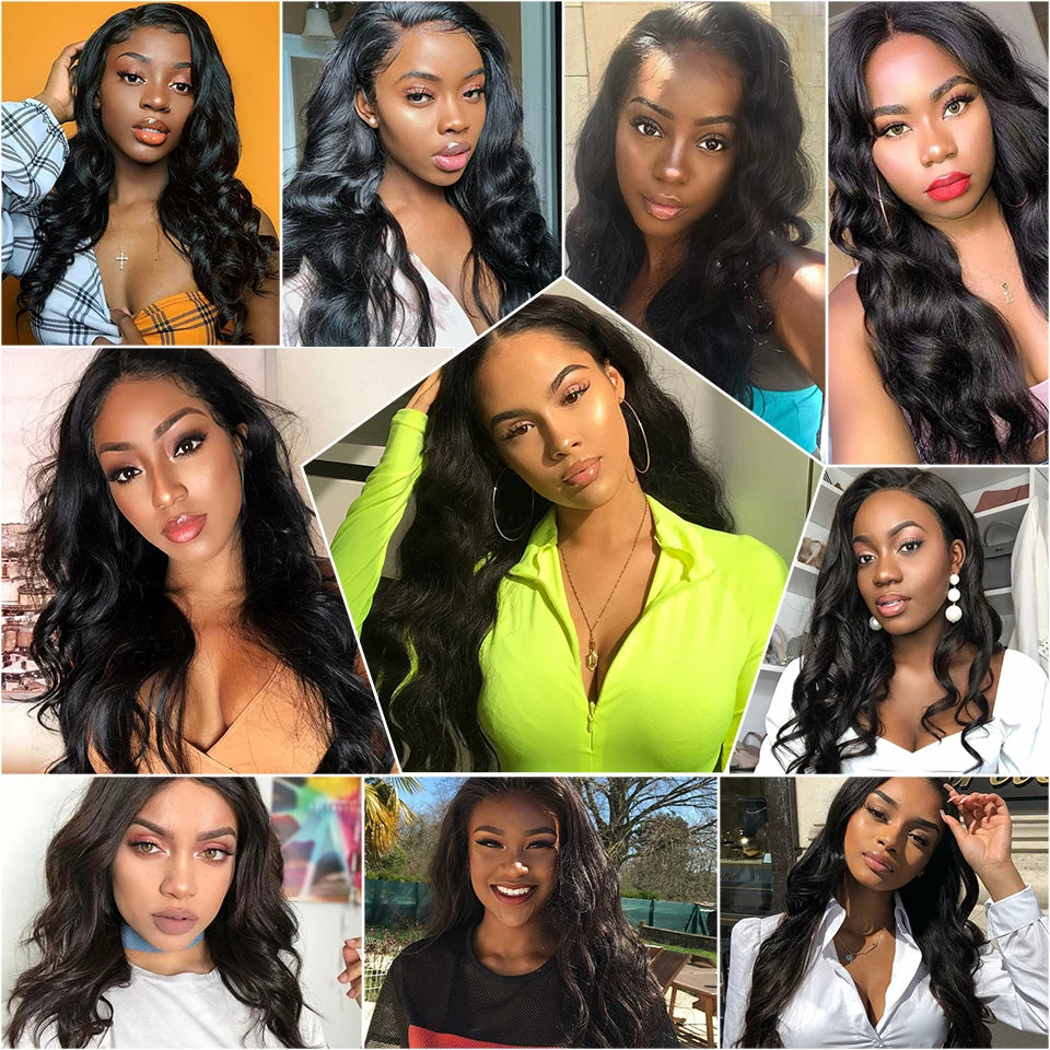2Trendy - Body Wave 3 Bundles With 4x4 Transparent HD Lace Closure Human Hair