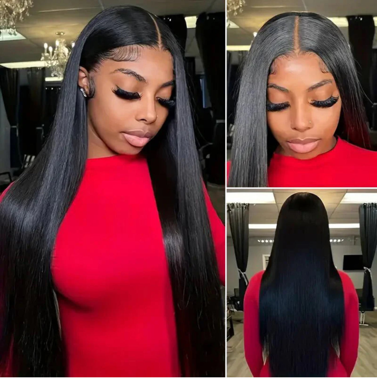 2Trendy - Glueless Straight Lace Wig - Premium Human Hair - Natural Hairline - Ready to Wear