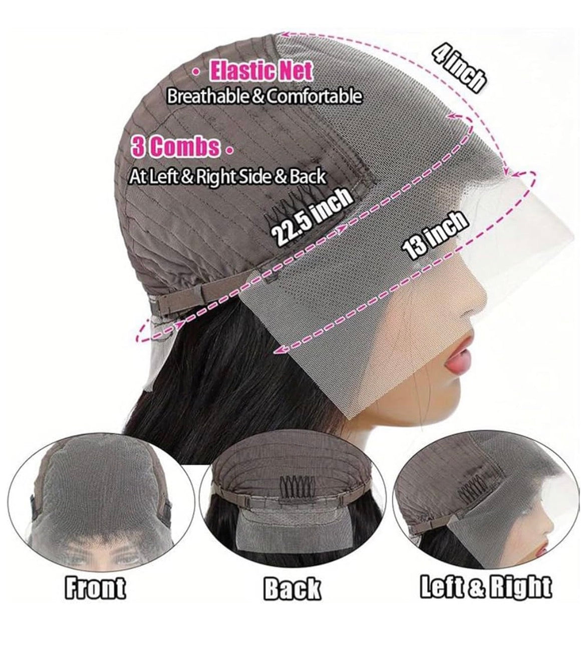 2Trendy Body Wave Bob Human Hair Wig - 13x4 Preplucked Lace Frontal