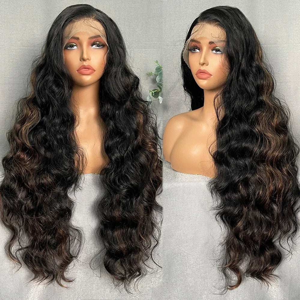 Synthetic Body Wave Lace Front Wigs With Baby Hair - Various Colors Available