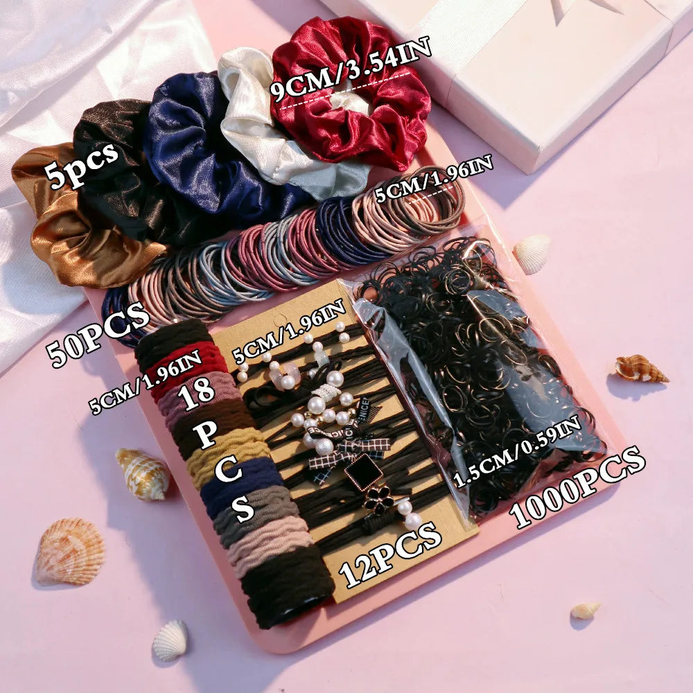 1085PCS Dark Hair Accessories for Woman Set