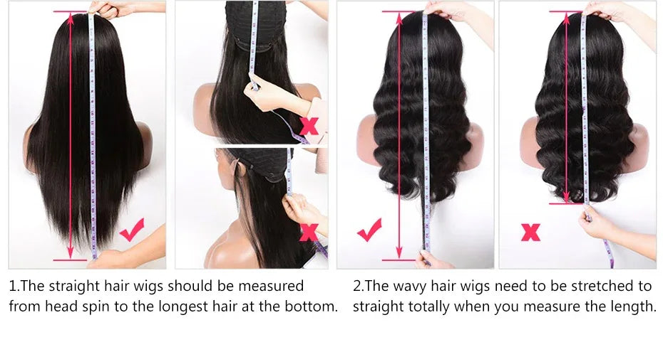 Straight - Transparent 360 Lace Glueless Human Hair Wig