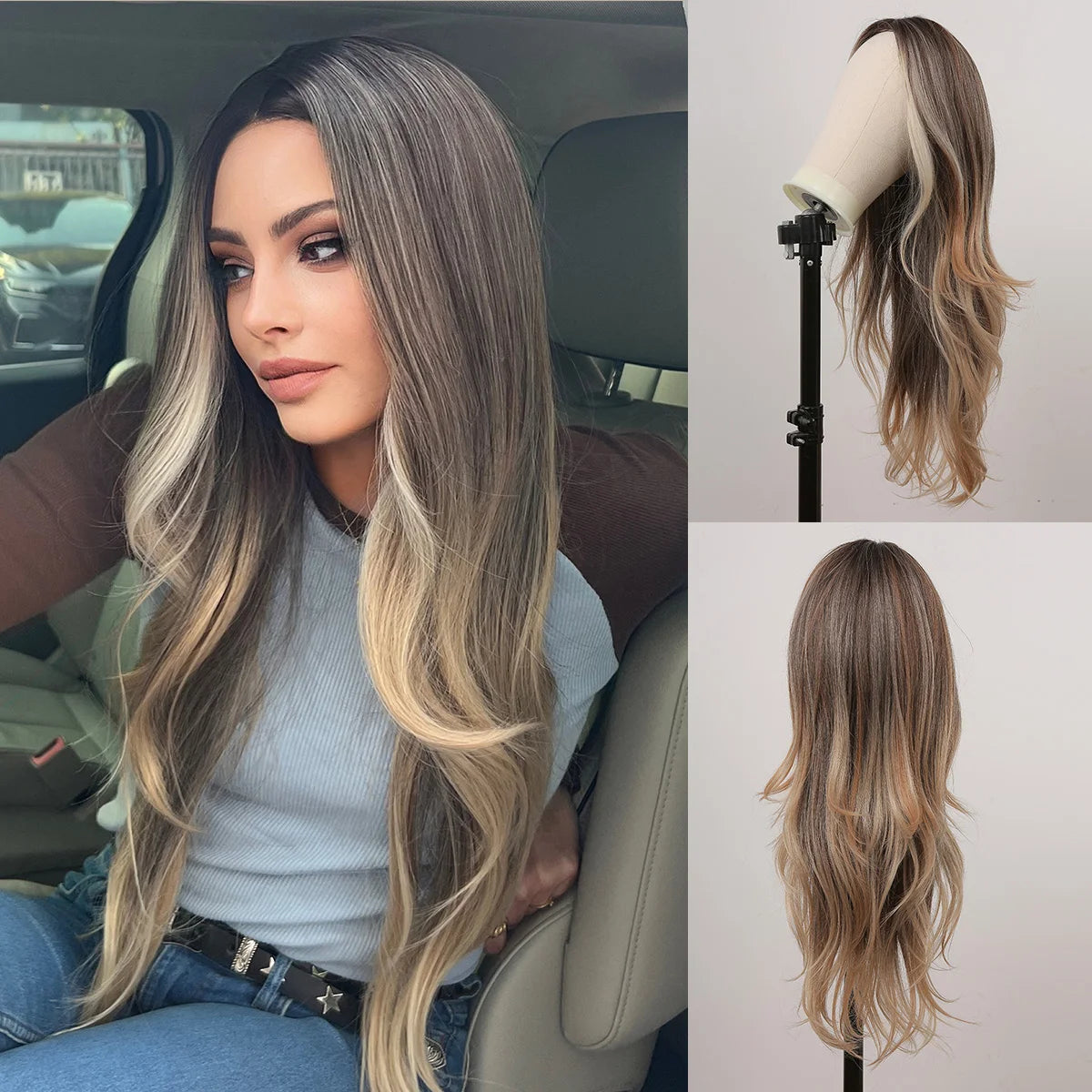 Long Straight Lace Front Synthetic Wig - Various Colors Available