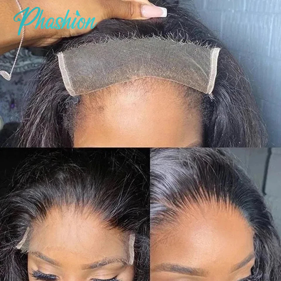 Straight 100% Human Hair Pre Plucked Swiss Full Closure or Frontal Natural Black