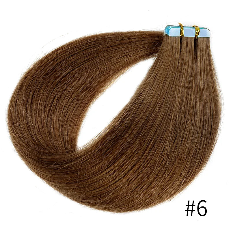 Straight Natural Remy Human Hair Tape Ins