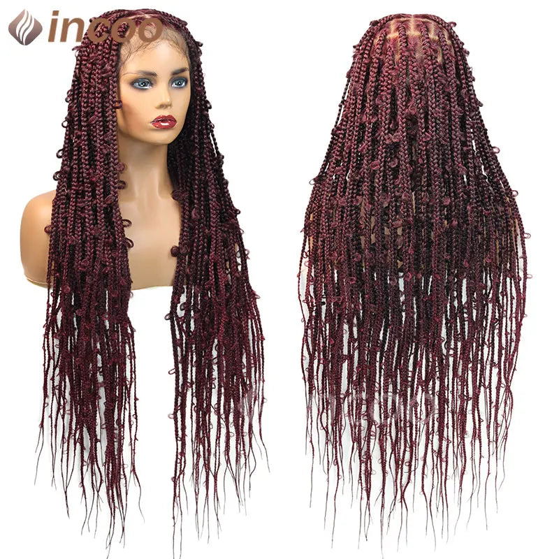36 Inch Synthetic Braided Butterfly Lace Front Synthetic Wigs - Various Colors Available