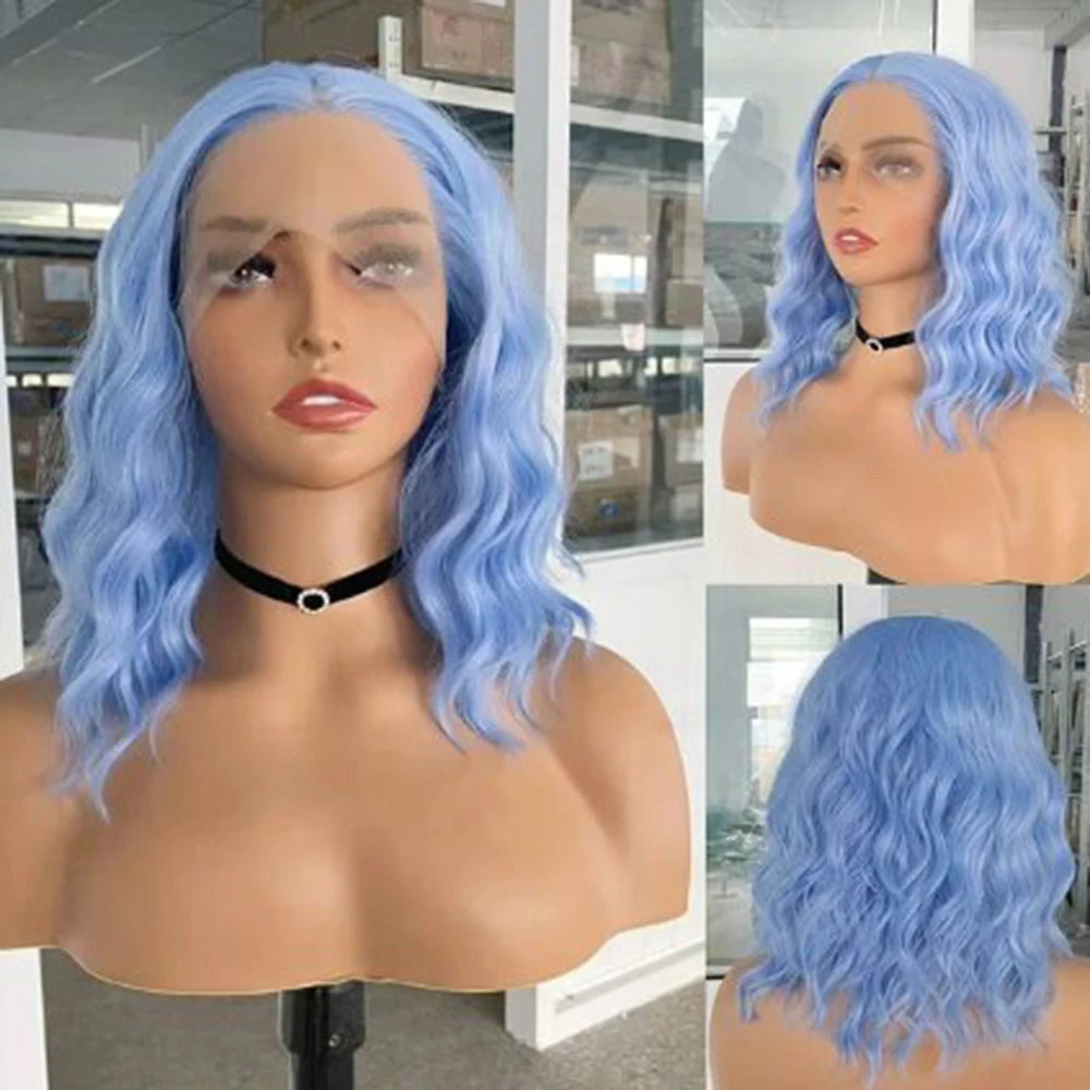 Body Wave Short Bob Lace Front Synthetic Wigs - Various Colors Available