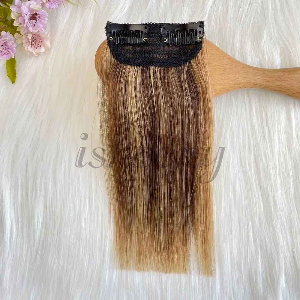 Real Remy Human Hair Clip-In Extensions - Short, Straight Hair Invisible Hairpin Adds Volume & Hides Thinning 10cm-30cm