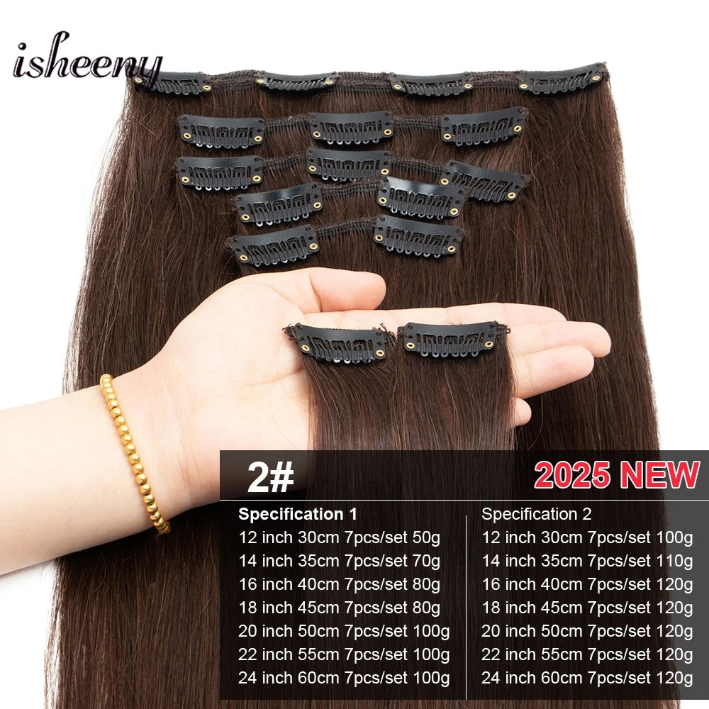 Straight Human Hair Clip Ins - Various Options Available