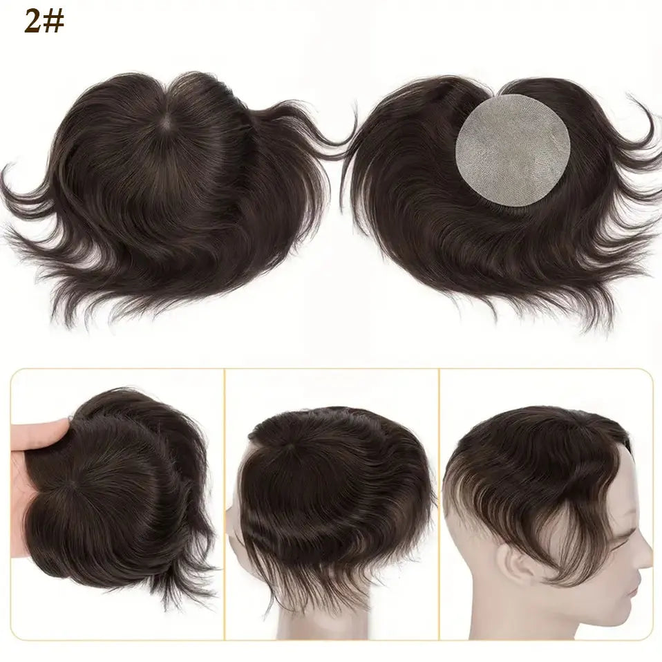 Side or Back Hair Patches Hairpiece for Men, Thin Skin, Toupee Patch, 8cm x 8cm - Various Options Available