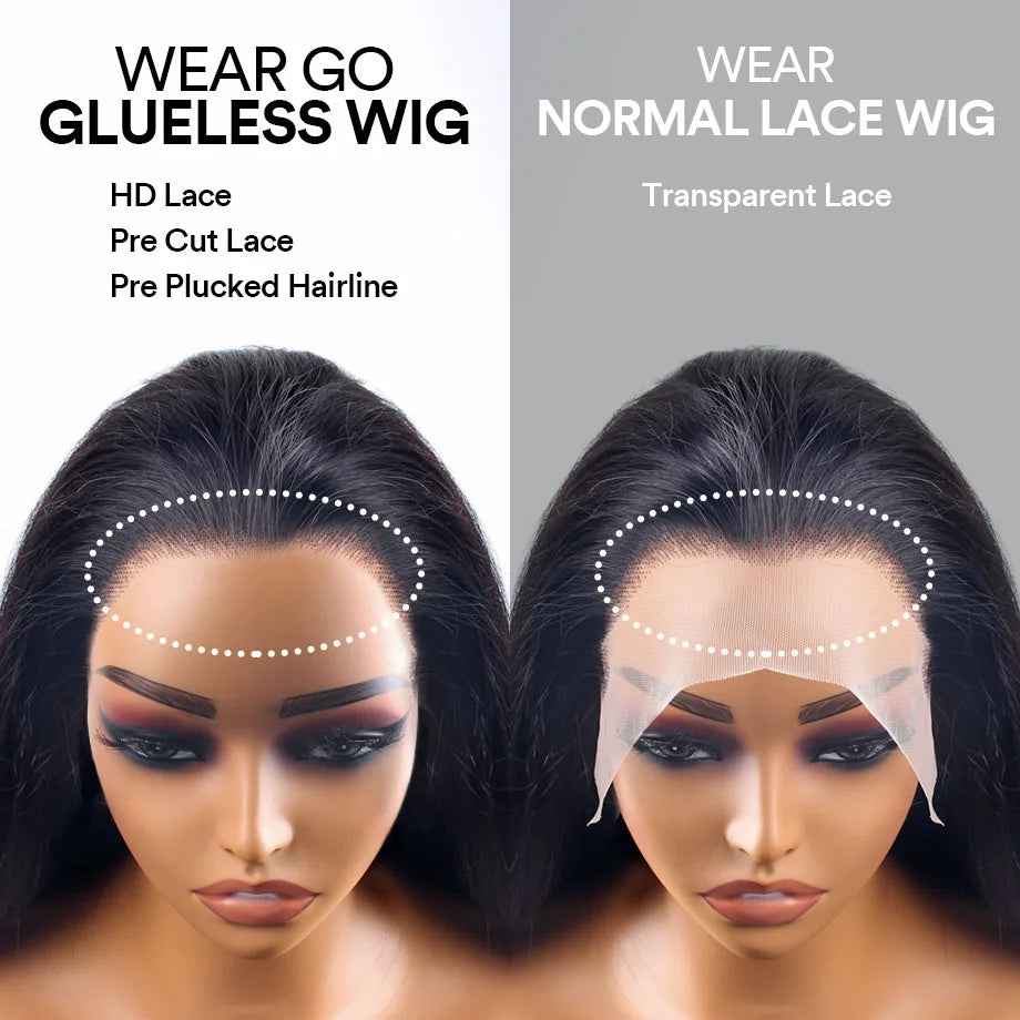 Bone Straight - Glueless Pre-Cut Lace Wear and Go Human Hair Wig