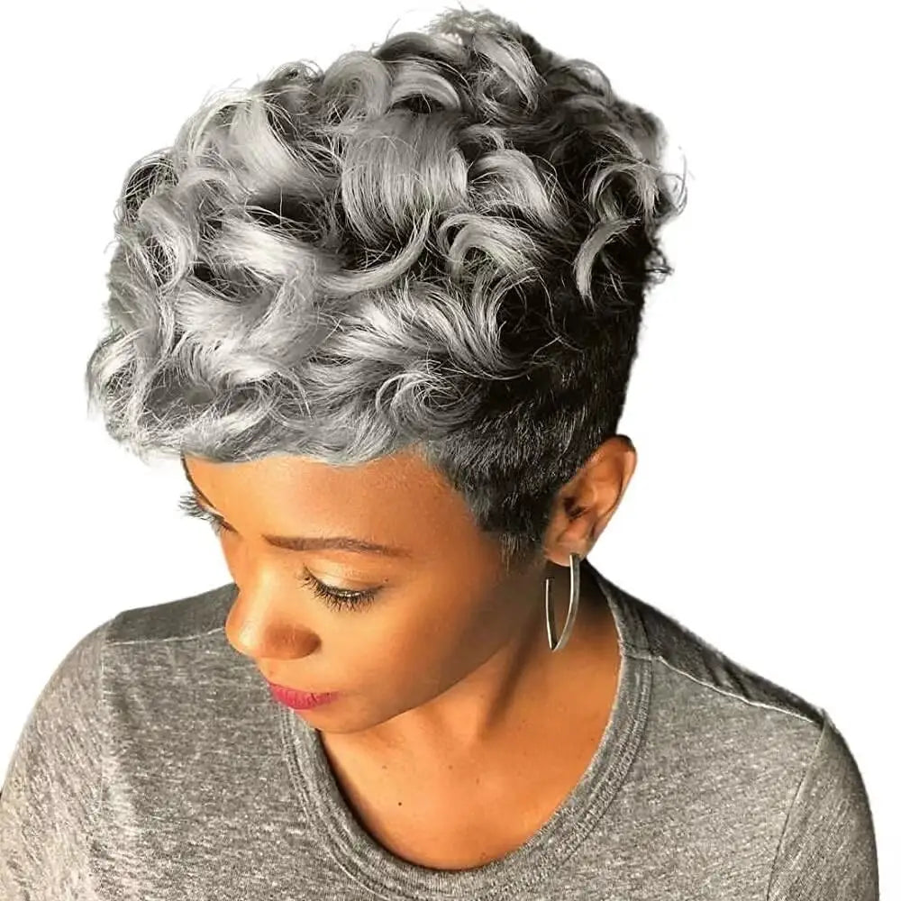 Short Curly Pixie - Synthetic Hair Wigs In Various Colors