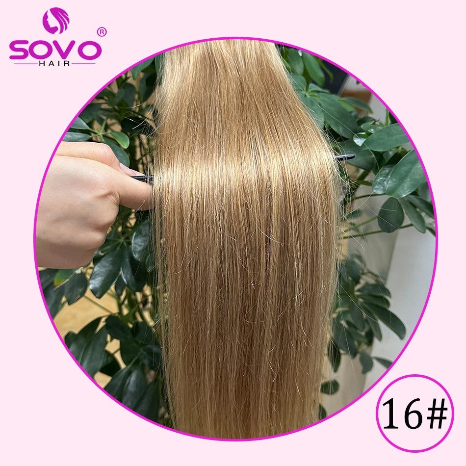 3 Pieces Bone Straight Human Hair Clip Ins