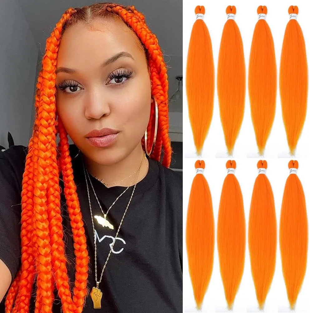 Pre-Stretched Synthetic Braiding Hair - Various Colors Available