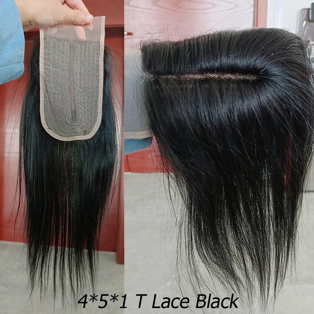 T Lace Middle Part Transparent Lace Closure Remy Human Hair - Various Options Available