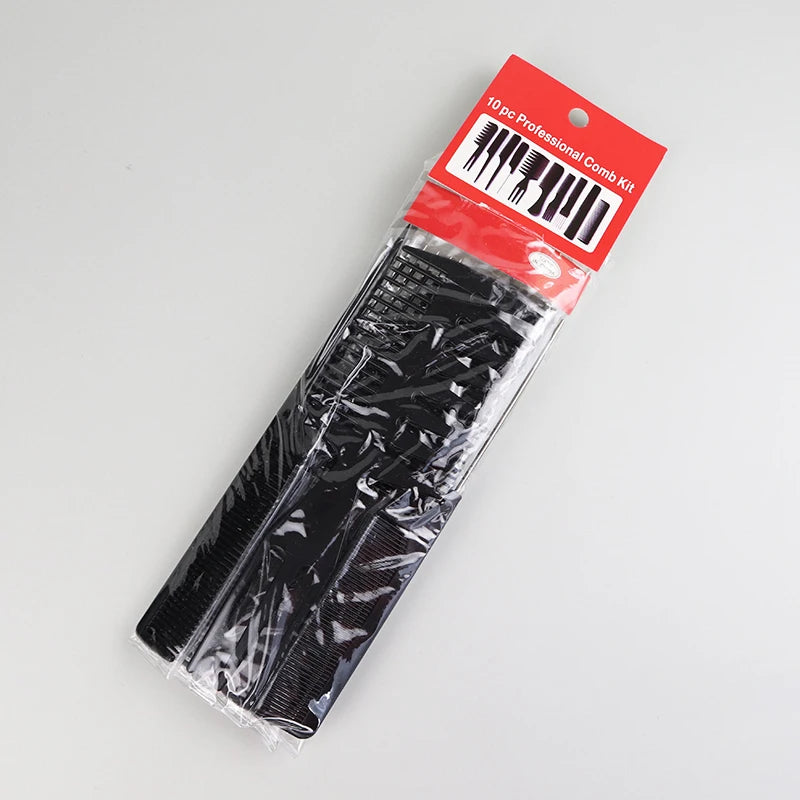 10pc Black Hair Comb Set