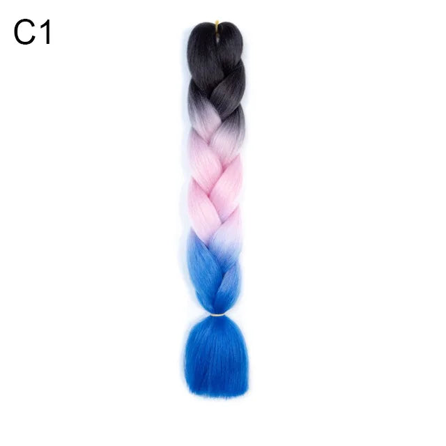 24Inch Synthetic Yaki Jumbo Braiding Hair - Various Colors Available