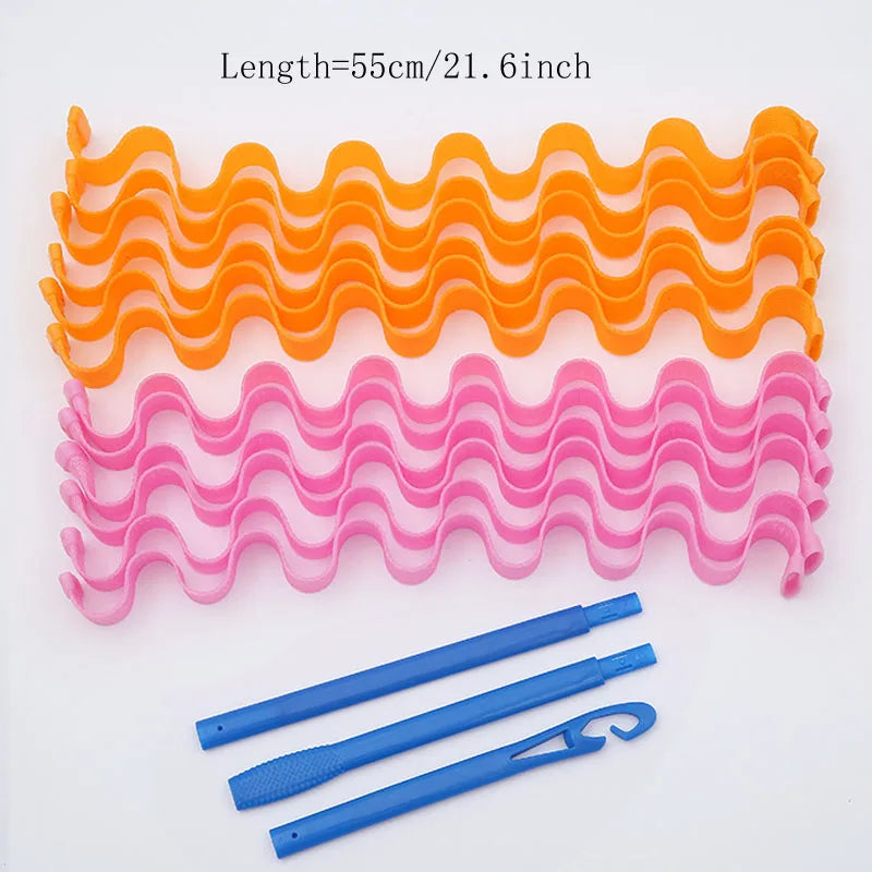 12Pcs Set Magic Hair Curler Heatless Styling Tools