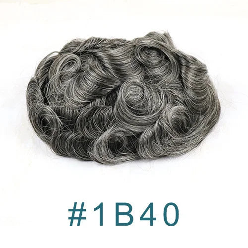 100% Human Hair Natural Hairline Skin Pu Thin 0.1mm Base, 110% Density ,Toupee/Replacement Unit - Various Options Available