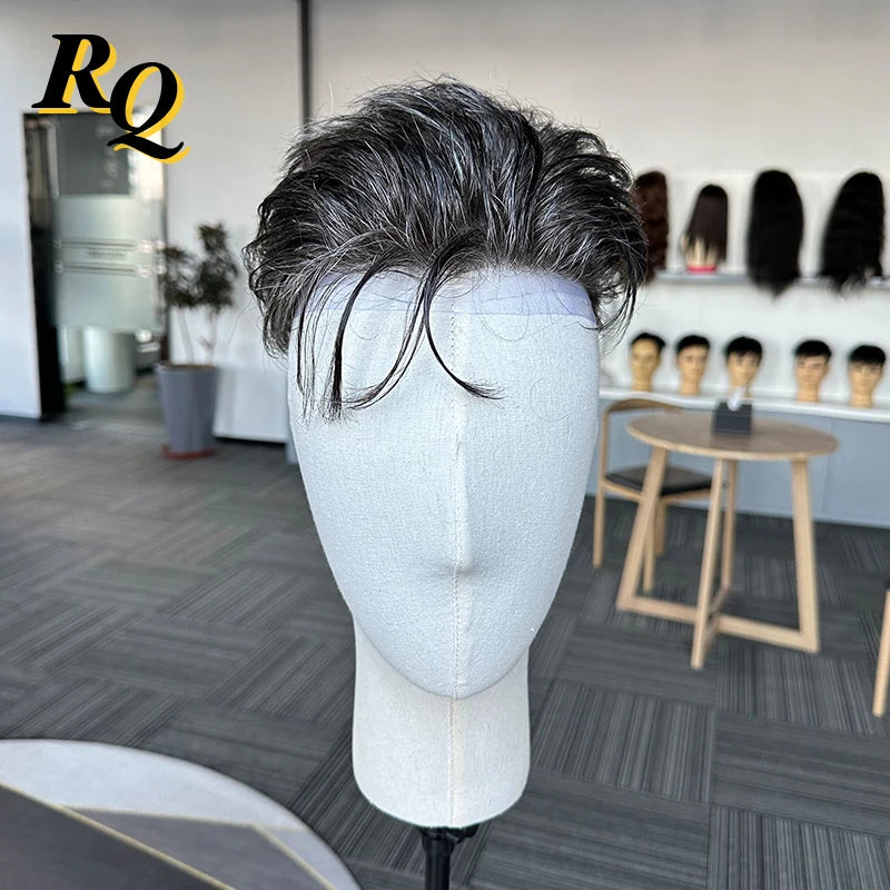 Pre Styled Men Thin Skin V Looped Human Hair Men's Hair Replacement Systems - Various Options Available