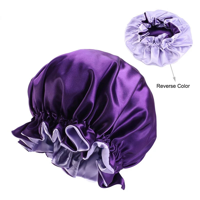 Silk Night Double Layered Bonnet