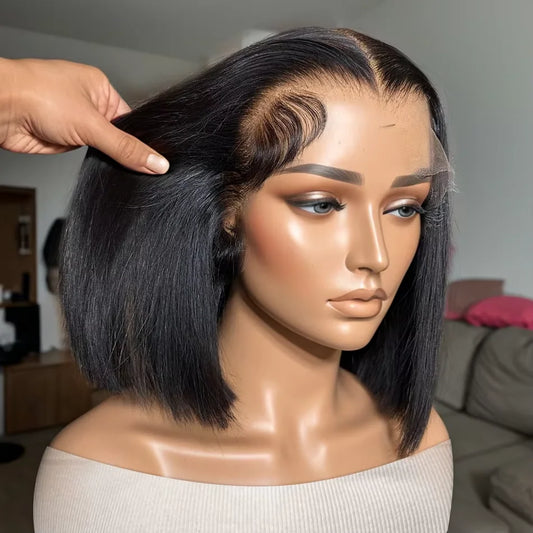 Bone Straight Bob - Glueless HD Lace Ready To Wear Human Hair Wig
