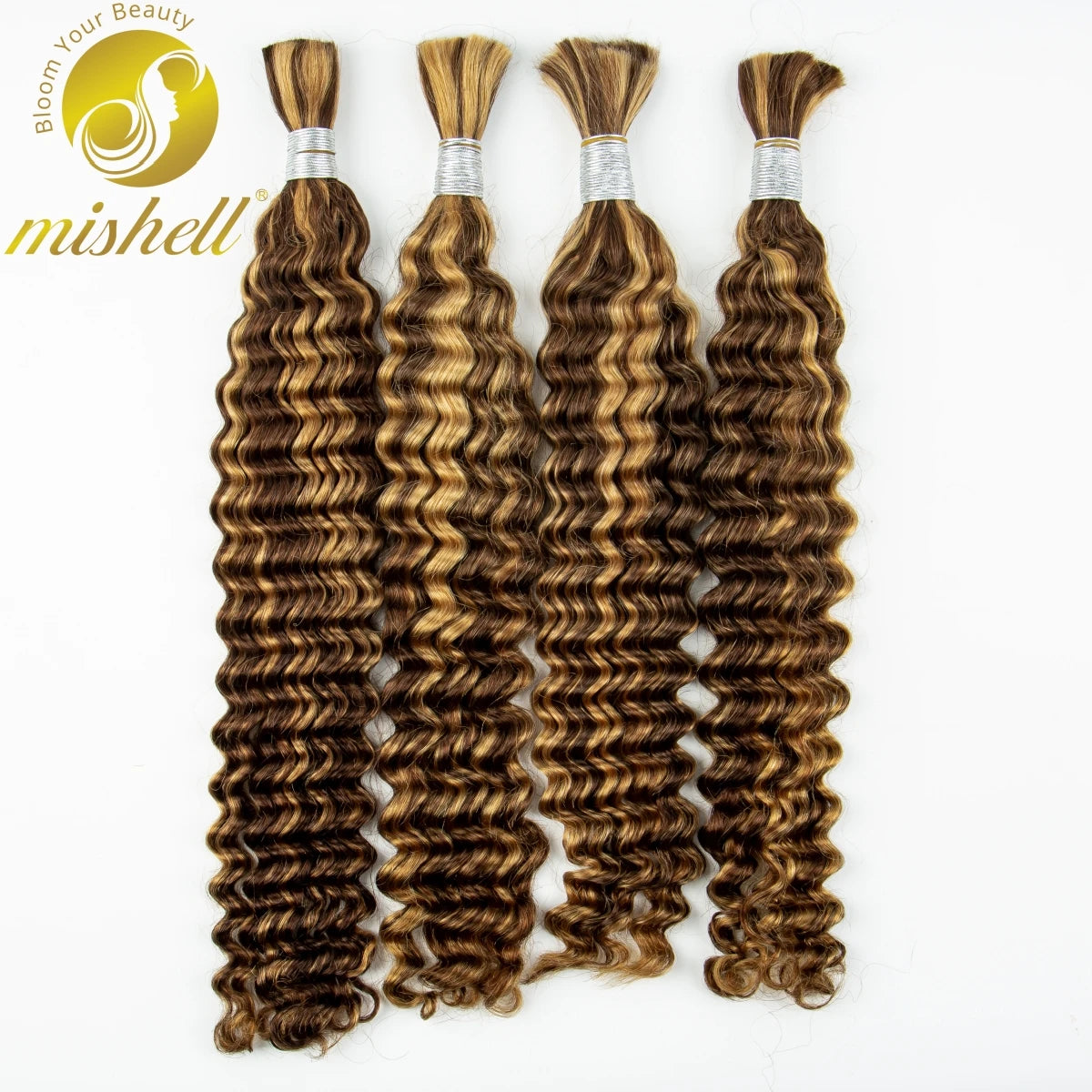 Deep Wave Highlight Ombre Human Hair For Braiding