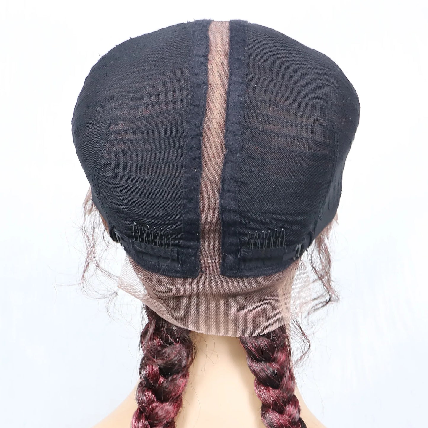 36 Inches Long Lace Front Synthetic Braided Wigs With Baby Hair - Various Colors Available