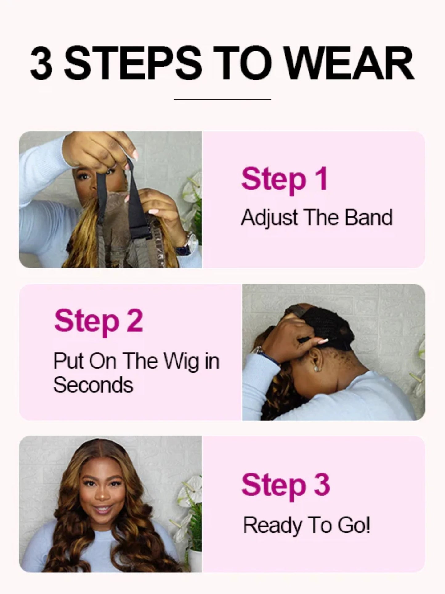 Ombre/Highlight Loose Body Wave - Glueless Human Hair Wig