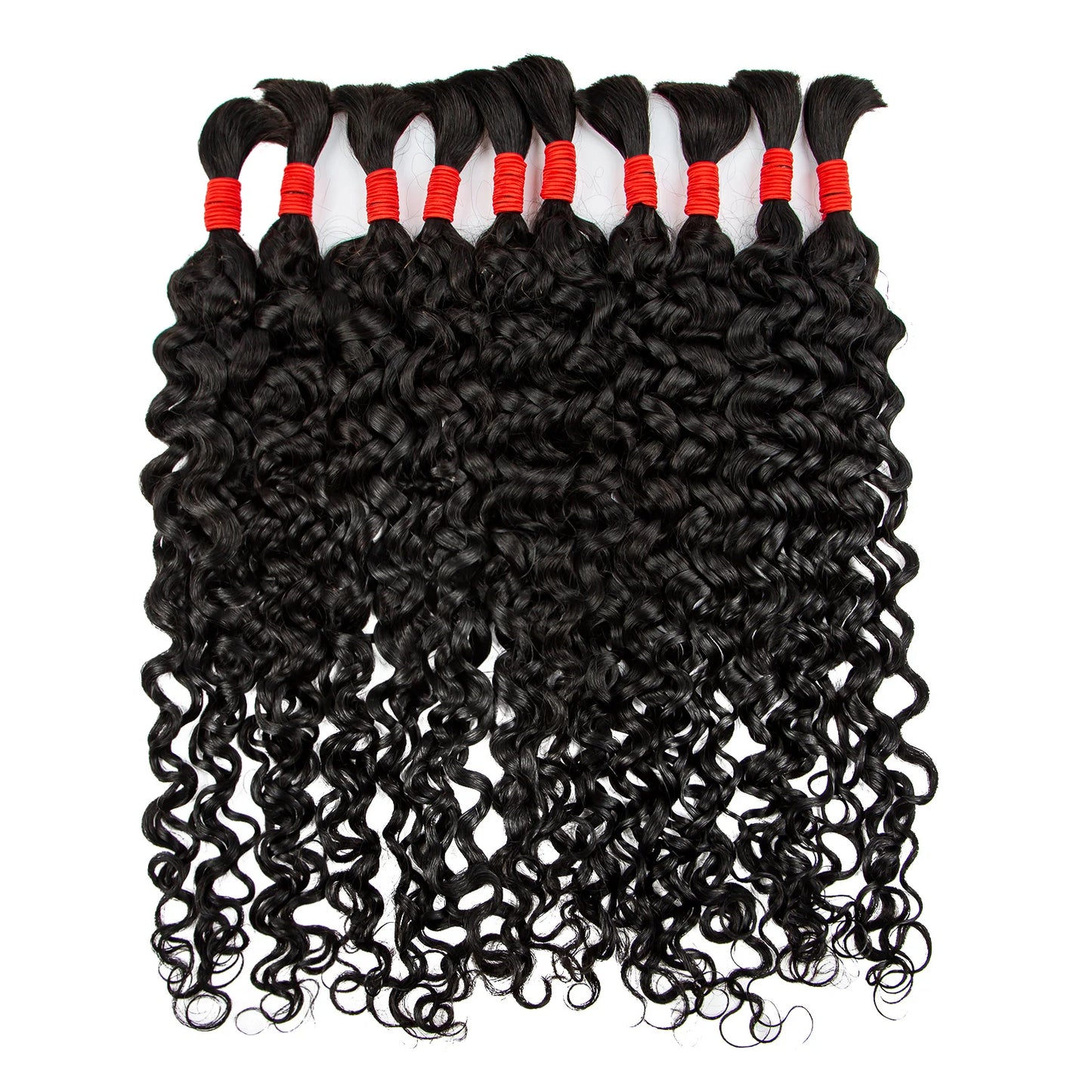Wet and Wavy Human Hair Bundles for Braiding - Various Colors & Lengths Available