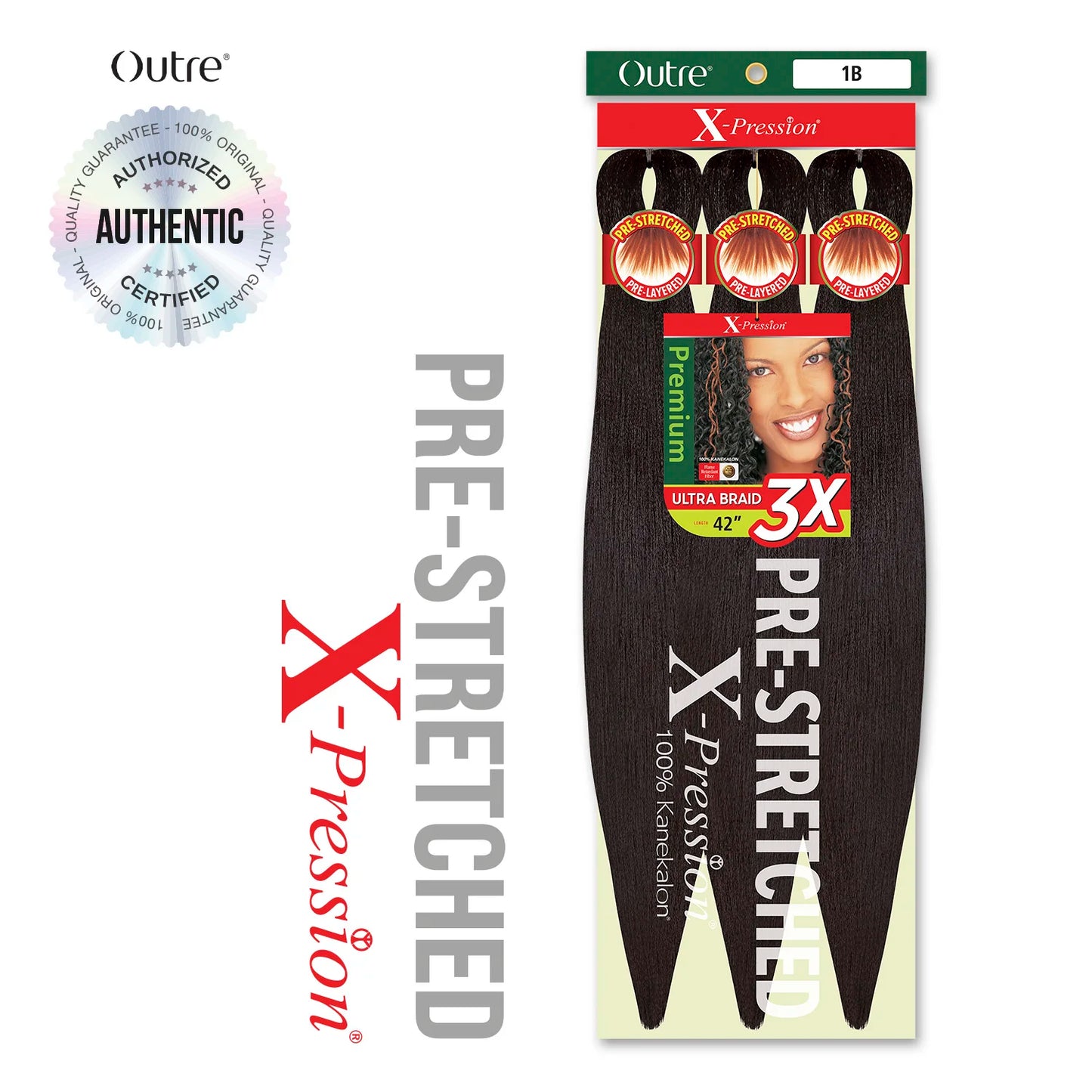 X-Pression Pre Stretched Braid 42" Ultra Lightweight - Various Colors Available