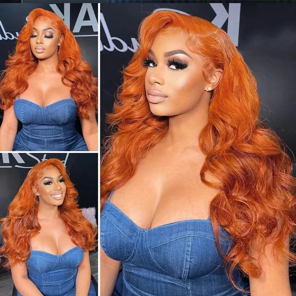 Body Wave Ombre Highlight HD Lace Front Human Hair Wigs