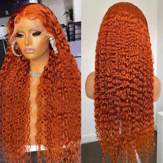 Orange Ginger Deep Wave - HD Lace Frontal Human Hair Wig