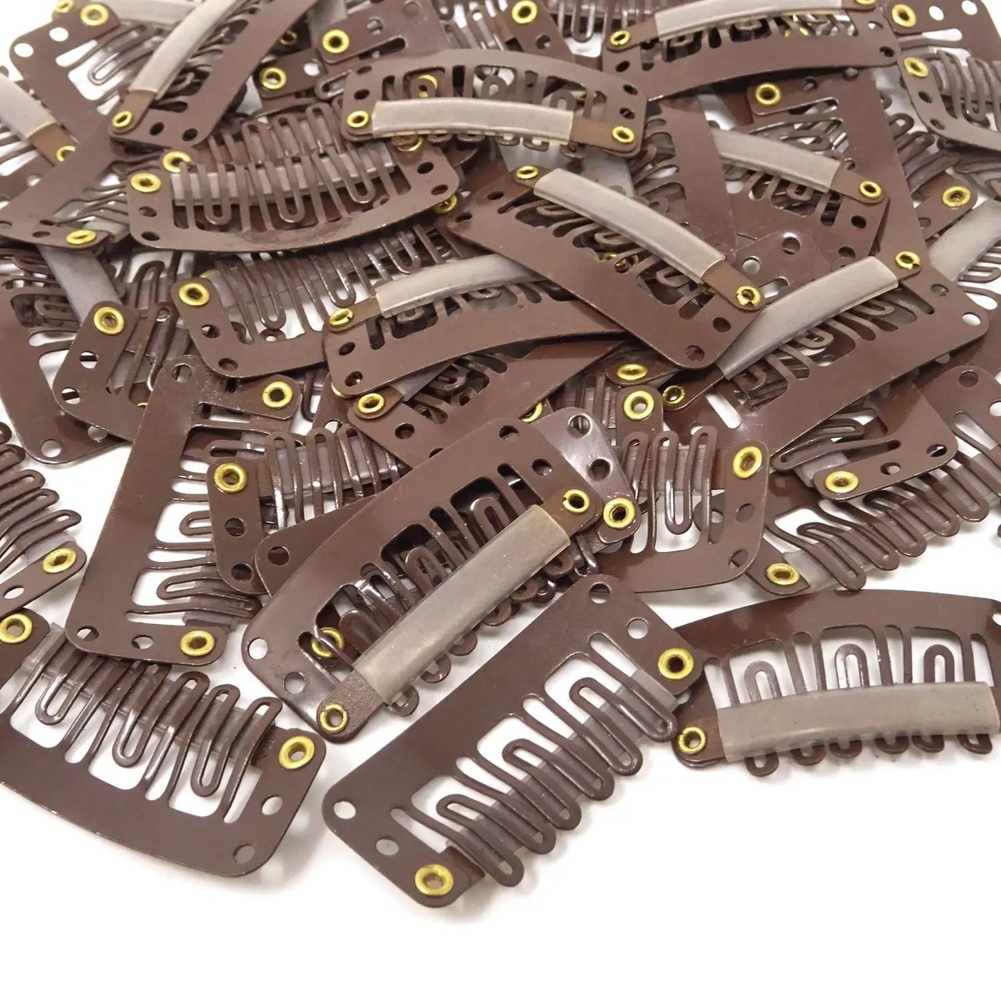 50  Clips for Clip-In Real Hair Wefts Hair Extensions Wig Hair Clip Hair Clips