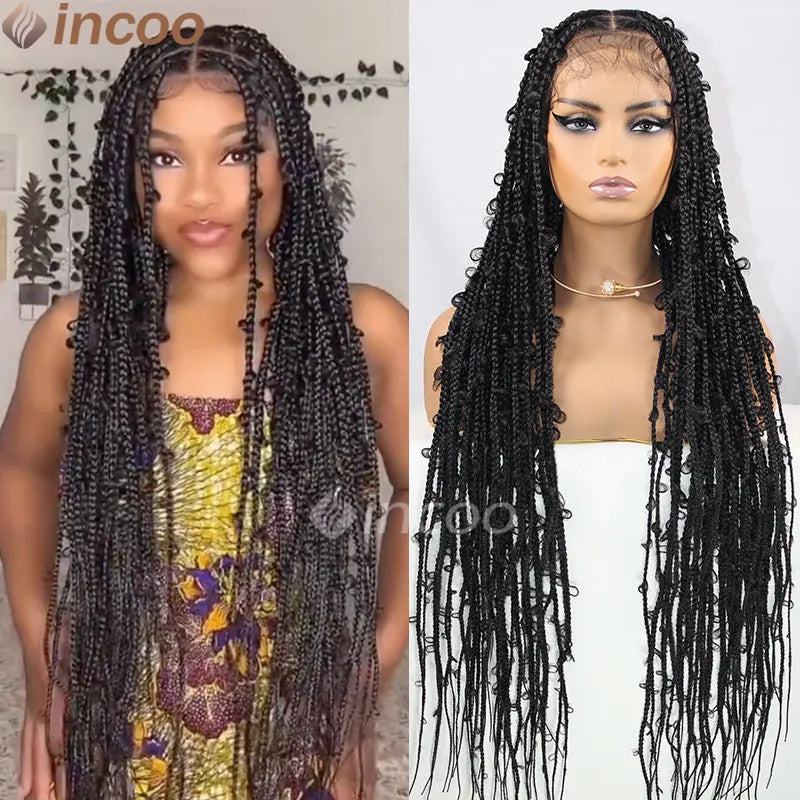 36 Inch Synthetic Braided Butterfly Lace Front Synthetic Wigs - Various Colors Available
