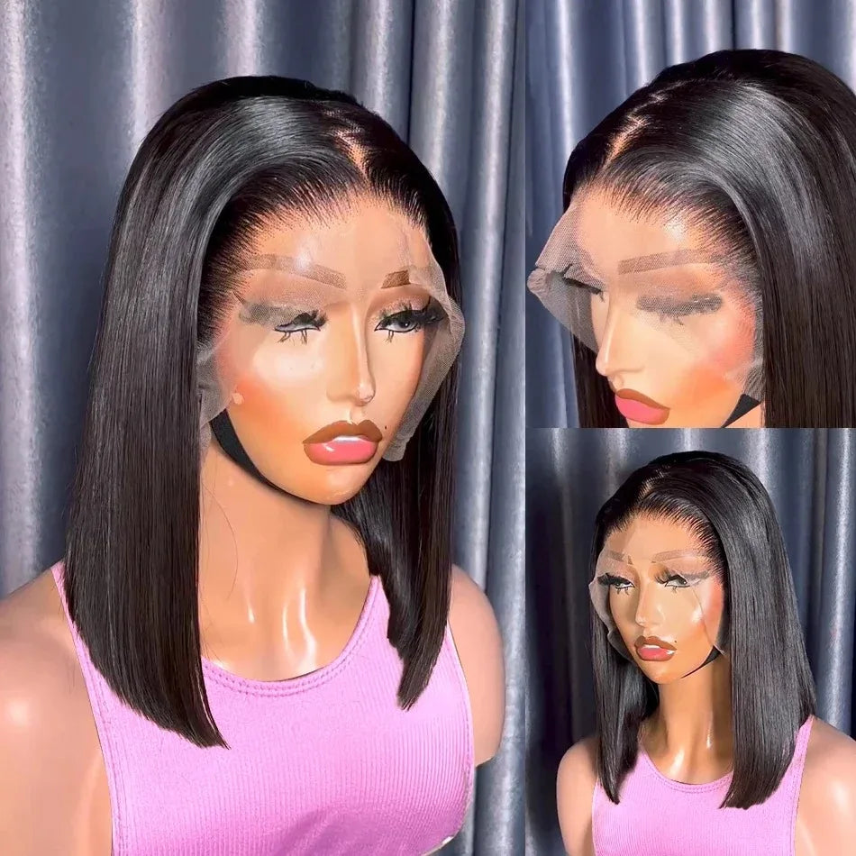 Bone Straight - Glueless Preplucked HD Frontal Lace Human Hair Wig