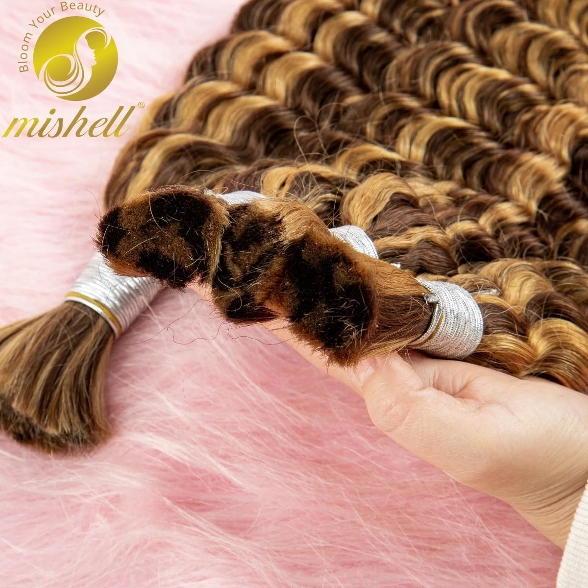 Deep Wave Highlight Ombre Human Hair For Braiding