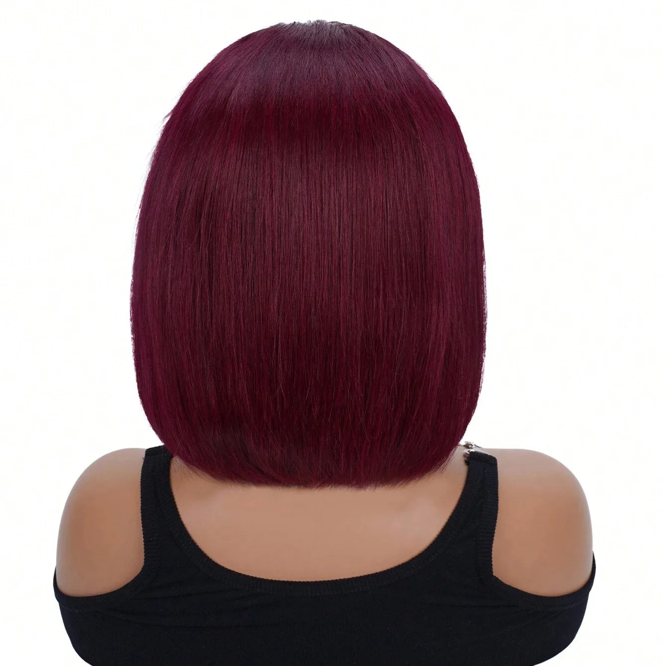 99J Burgundy 13x4 Straight Bob Pre Plucked Pre Cut Transparent Lace Human Hair Glueless Wig