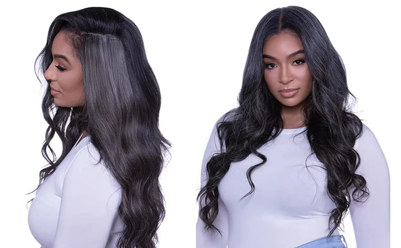 Brazilian Remy Body Wave Human Hair Natural Color Clip Ins