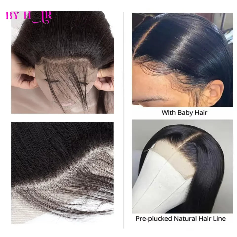 Straight 2x6, 4x4 5x5 6x6 & 13x4 Closure Human Hair Transparent Lace Frontals