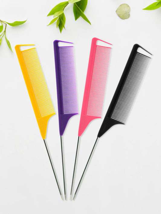 Pro Pointed Tail Hair Styling Anti-static Comb Hair Brush Steel Needle Pin Rat Tail Combs Sets