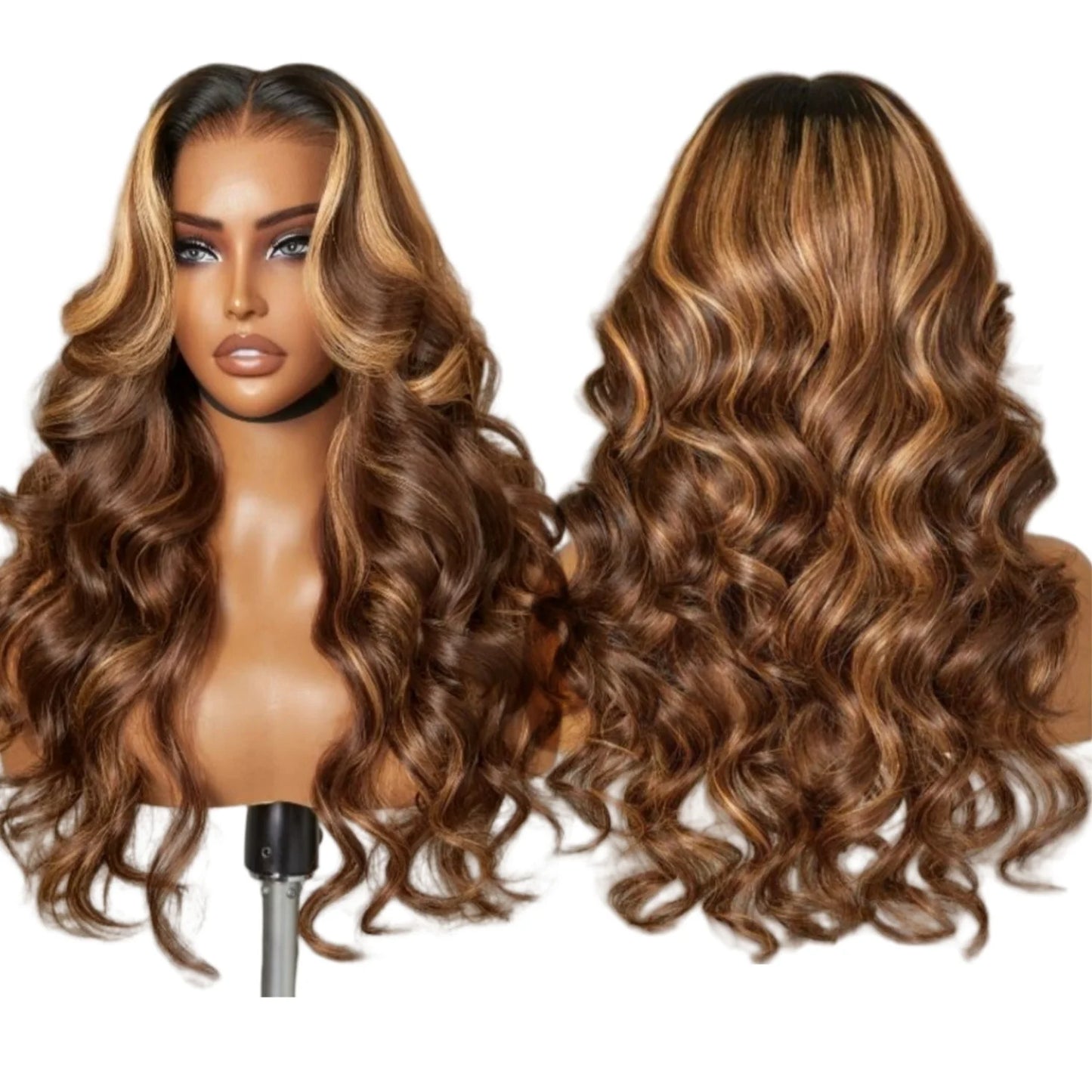 Ombre/Highlight Loose Body Wave - Glueless Human Hair Wig