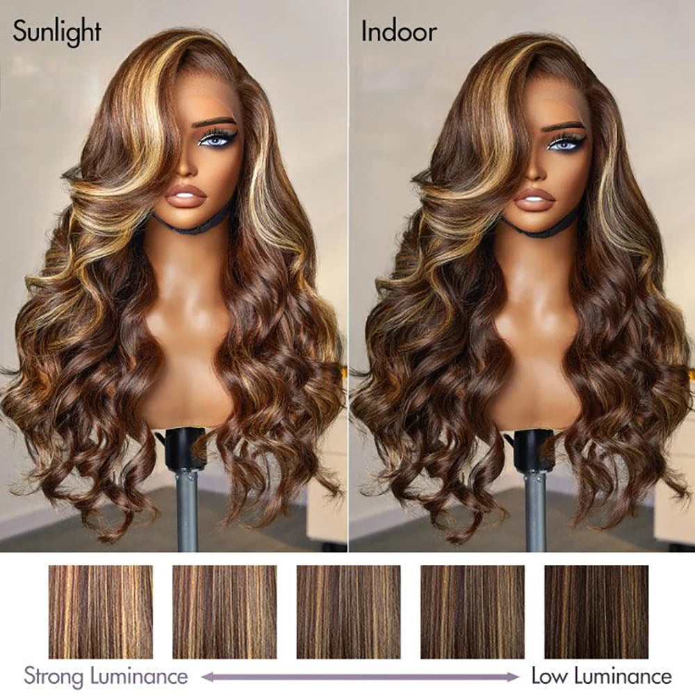 Ombre/Highlight Loose Body Wave - Glueless Human Hair Wig