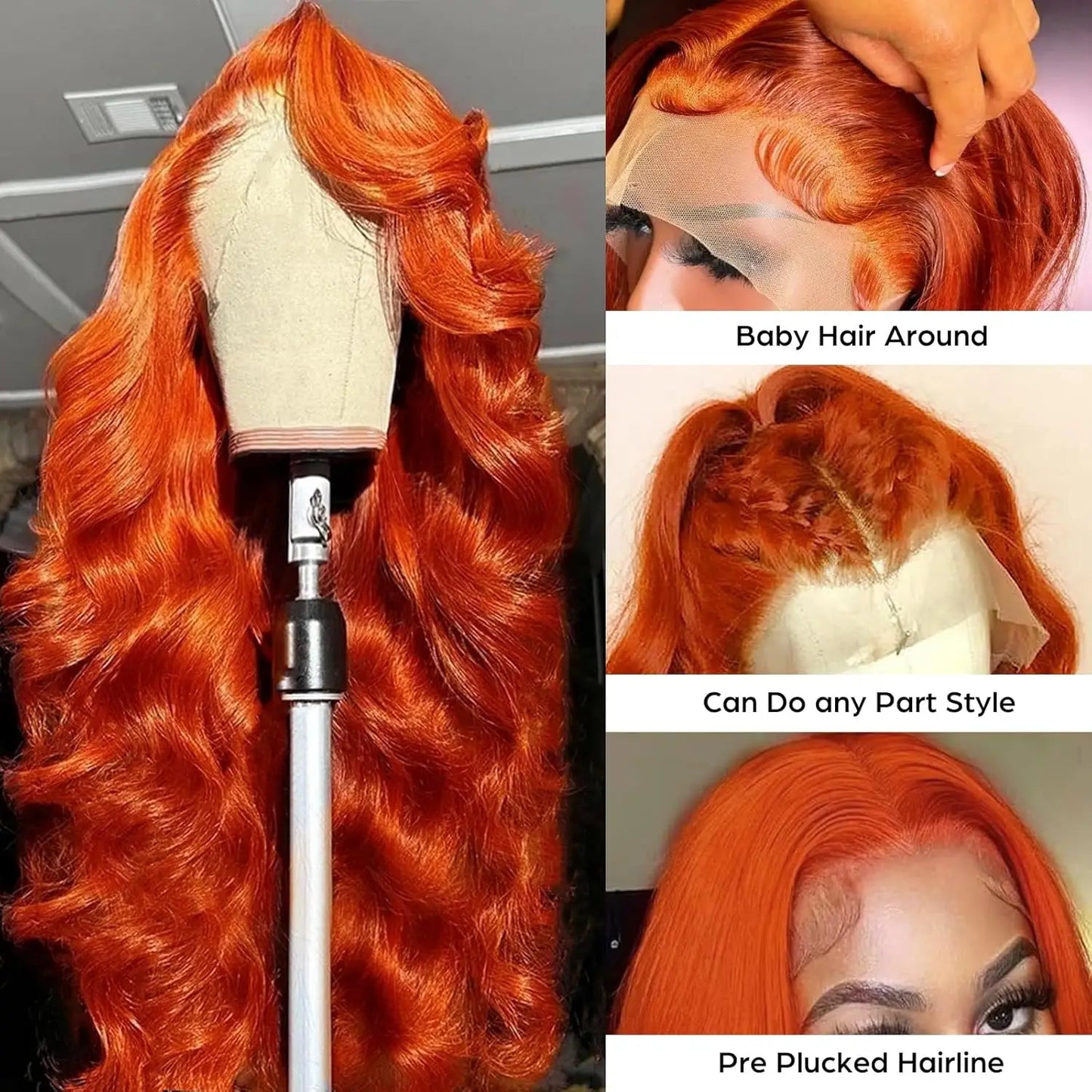 Body Wave Ombre Highlight HD Lace Front Human Hair Wigs