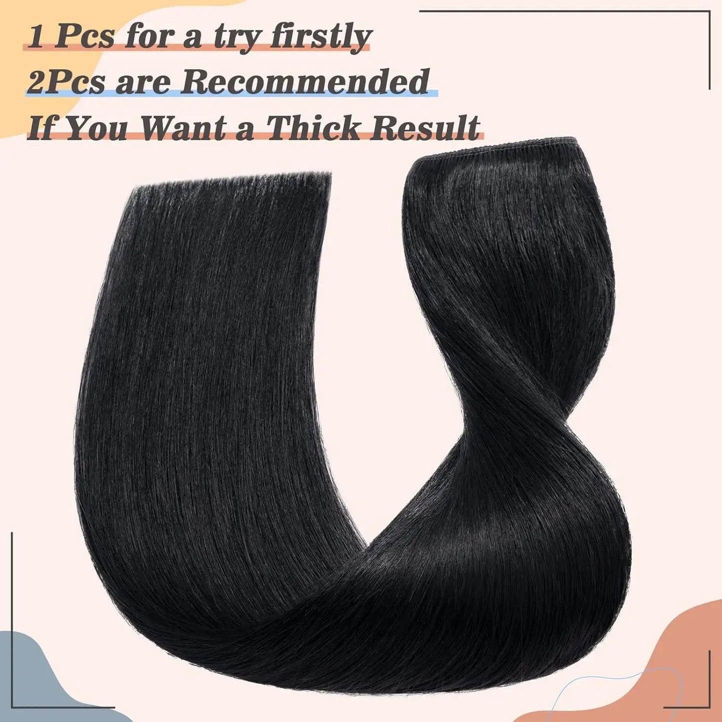 Natural Straight Remy 100% Human Hair Invisible Seamless Clips Ins