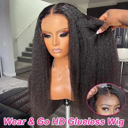 Yaki Straight - Glueless HD Lace Front Ready To Wear And Go Human Hair Wig
