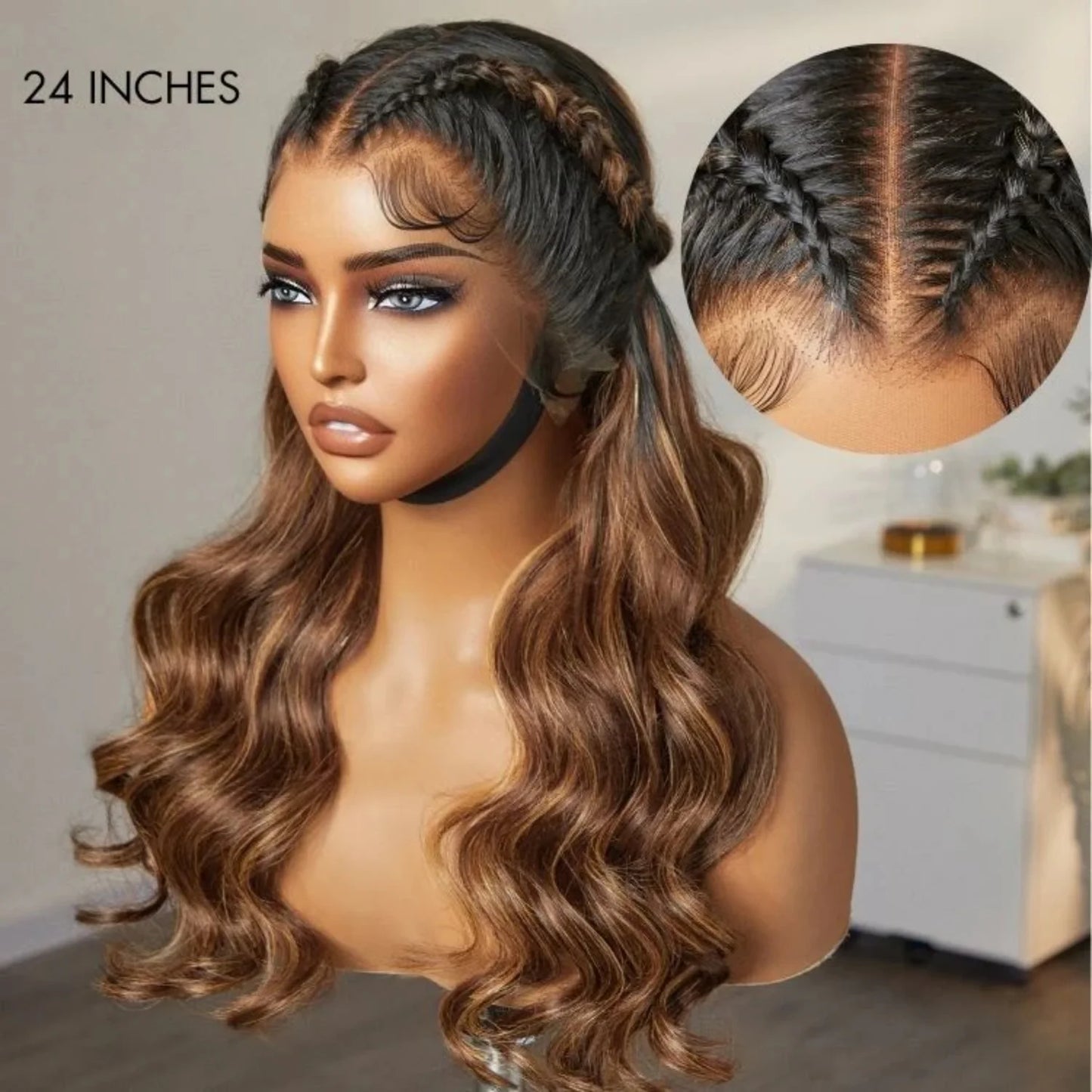 Ombre/Highlight Loose Body Wave - Glueless Human Hair Wig