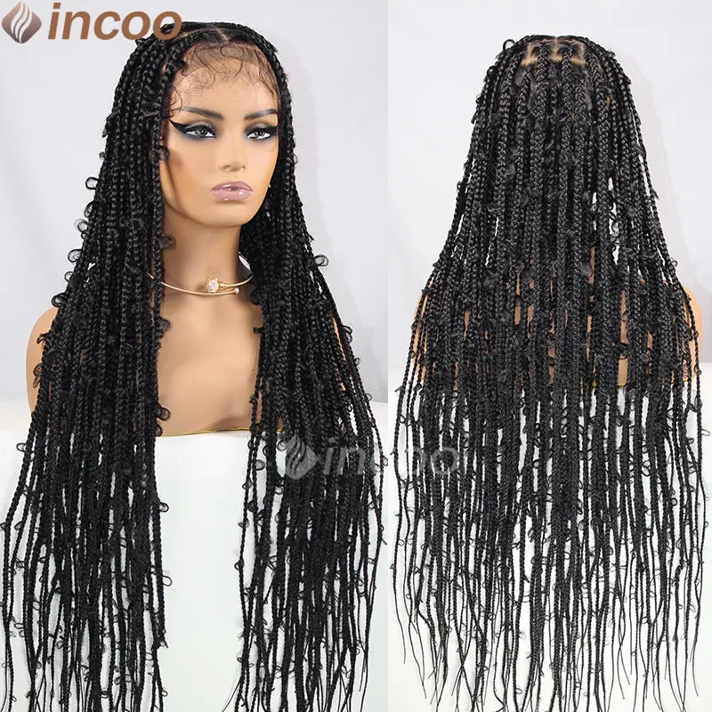 36 Inch Synthetic Braided Butterfly Lace Front Synthetic Wigs - Various Colors Available