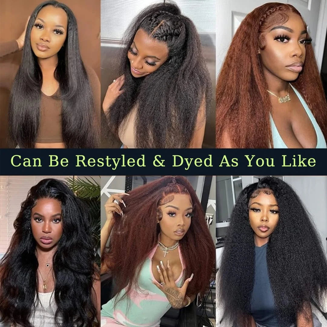 Yaki Straight - Glueless HD Lace Front Ready To Wear And Go Human Hair Wig