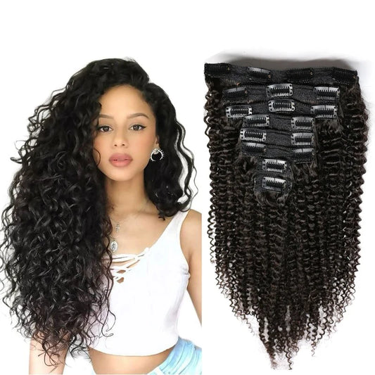 Deep Wave Brazilian Human Hair Clip Ins